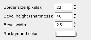 “Gradient Bevel” options