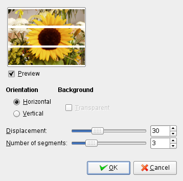 “Blinds” filter options
