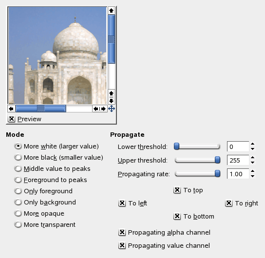 “Value propagate” filter options