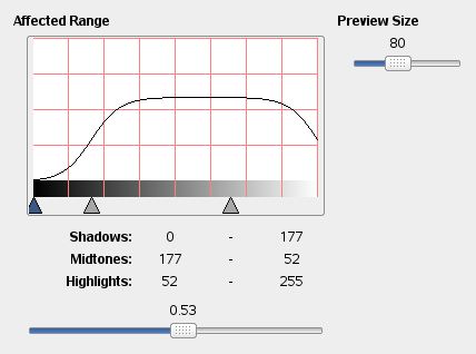 Advanced options of the “Filterpack” filter